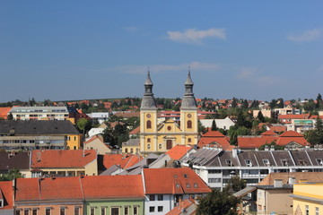 Obraz premium Panorama the medieval town of Eger.Hungary