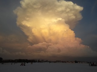Fototapeta na wymiar Storm Cloud at Sunset