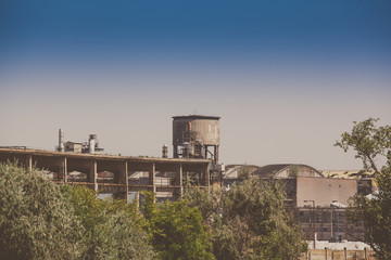 Fototapeta premium Abandoned industrial buildings