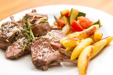 lamb racks with schupfnudeln