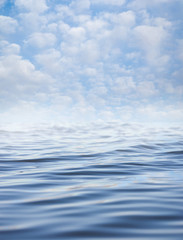 clouds with reflection on water