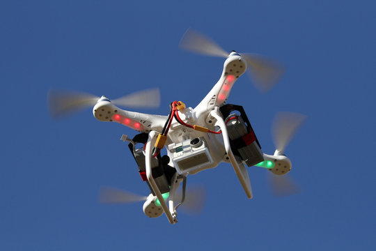 Drone - UAV - flying in the sky