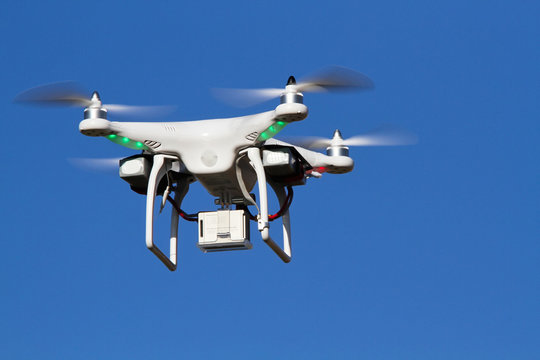 Drone - UAV - flying in the sky