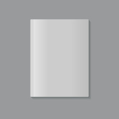 blank book cover in white variant, vector