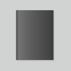 blank book cover in dark variant, vector