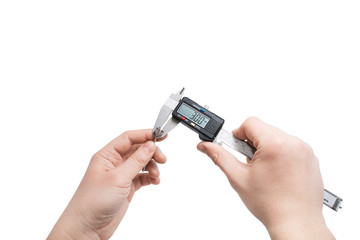 electronic caliper are holding