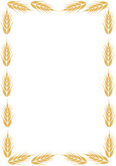 Frame with ear of wheat