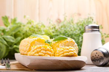 Corn and salt shaker