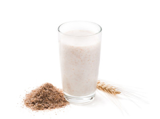 Yogurt with wheat bran as a drink for improving the digestion pr