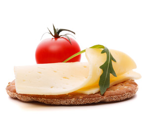 Cheese sandwich isolated on white background cutout