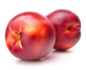 Nectarine fruit isolated on white background cutout