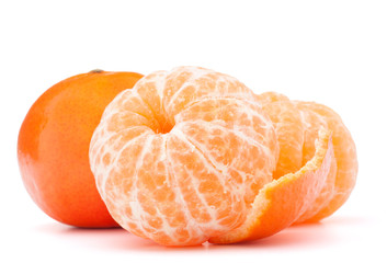 Peeled tangerine or mandarin fruit