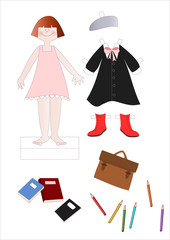 paper doll scuola
