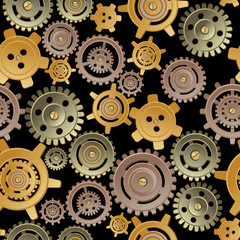 Gears seamless pattern
