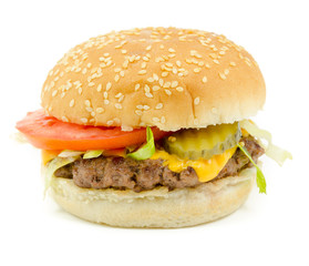 Isolated Cheese Burger