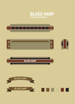 BROWN blues harp