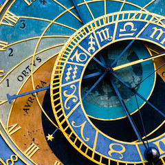Obraz premium Detail of the Prague Astronomical Clock in the Old Town,Prague