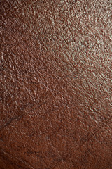 Close-up view of brown leather