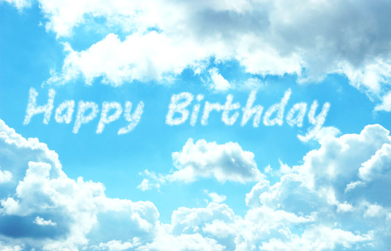 Blue sky background with clouds