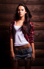 Young sensual & beauty woman in casual clothes 