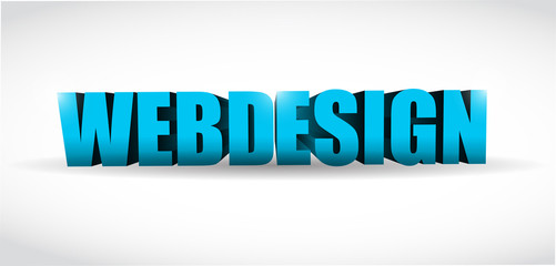 webdesign 3d text illustration design