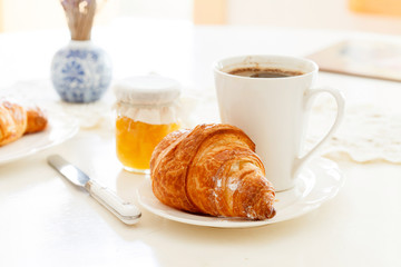 Croissant and a cup of espresso