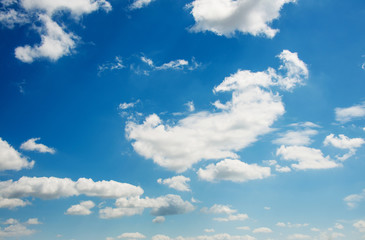 Cloudscape of bright blue sky