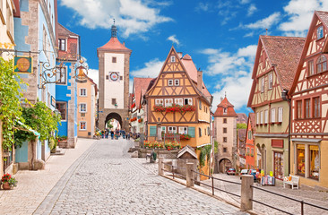 Fototapeta na wymiar Das mittelalterliche Rothenburg ob der Tauber