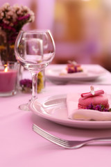 Restaurant table setting