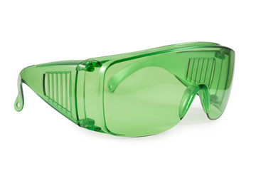 Safety green glasses