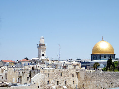 Jerusalem Rock Mosque and Ghawanima minaret 2010