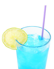 Refreshing cocktail isolated on white