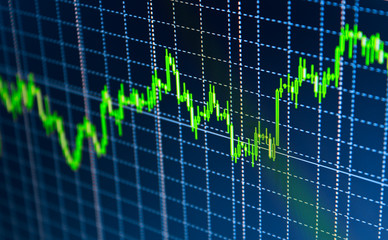 Stock finance business diagram on the screen
