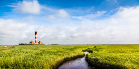 Lighthouse at North Sea, Schleswig-Holstein, Germany