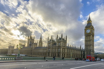 Fototapeta na wymiar Big Ben and Houses of Parliament, London