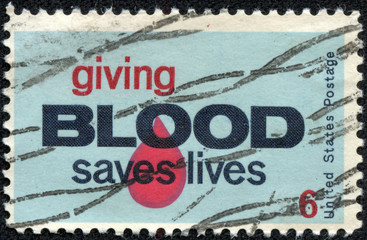 United States Postage Stamp promoting Blood Donation