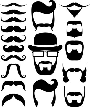 prop mustache vector collection