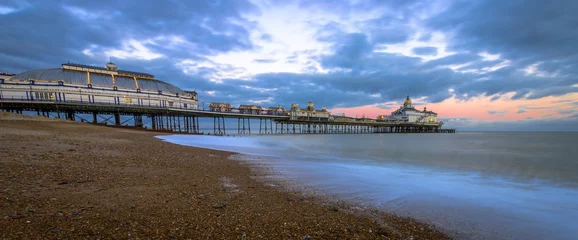 Photo sur Plexiglas Jetée Jetée d& 39 Eastbourne et plage, East Sussex, England, UK