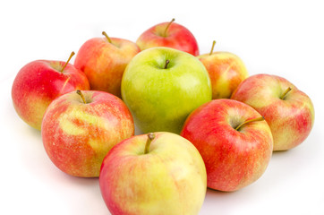 Fototapeta na wymiar Apples isolated on white background.