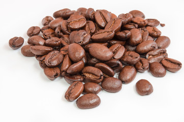 coffee beans isolated on a white background