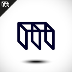 Abstract icons based on the letter M