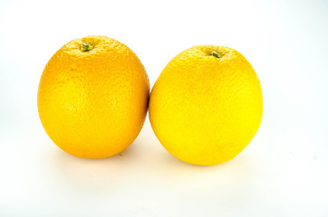 Oranges fruit isolated on white background