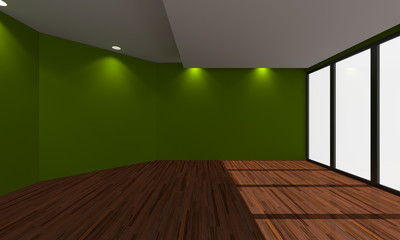 Home Green interior rendering
