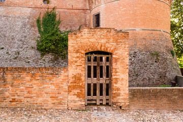 Fototapeta na wymiar Medieval brick walls