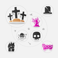 Halloween flat infographic