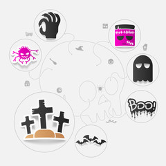 Halloween flat infographic