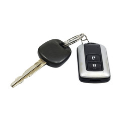 Car key remote isolated on white background, conception.