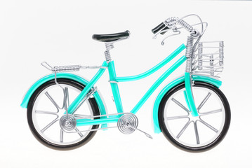 Aqua Handmade Bicycle Figure