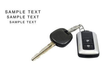 Car key remote isolated on white background, conception.