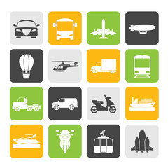 Silhouette Transportation and travel icons